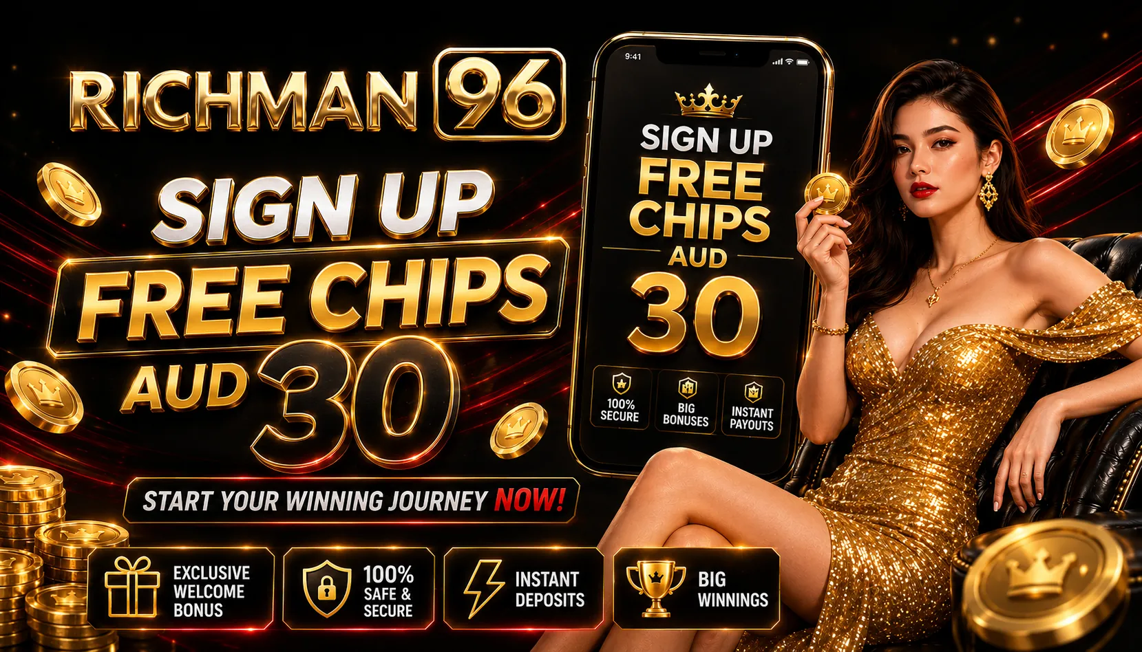 RICHMAN96 free chips banner